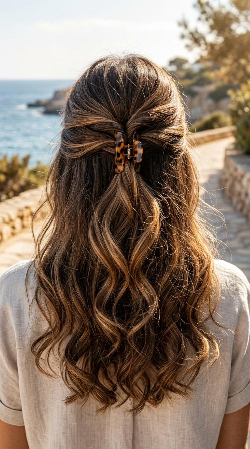 Half-Up Claw Clip Twist