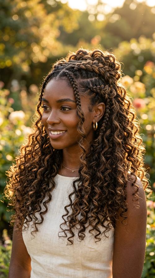 Half-Up Half-Down Braids