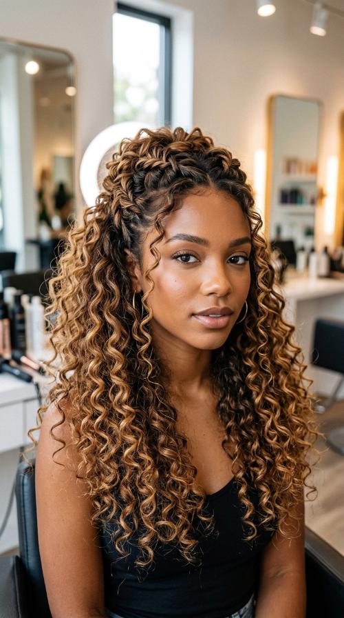 Half-Up Half-Down Curls