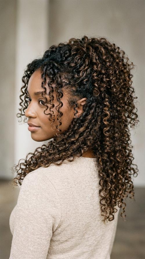Half-Up Half-Down Curls