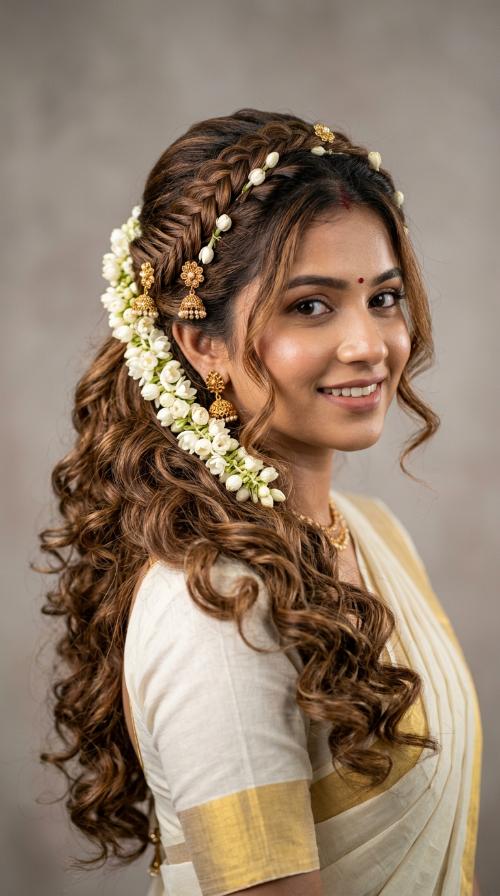 Half-Up Half-Down Floral Crown