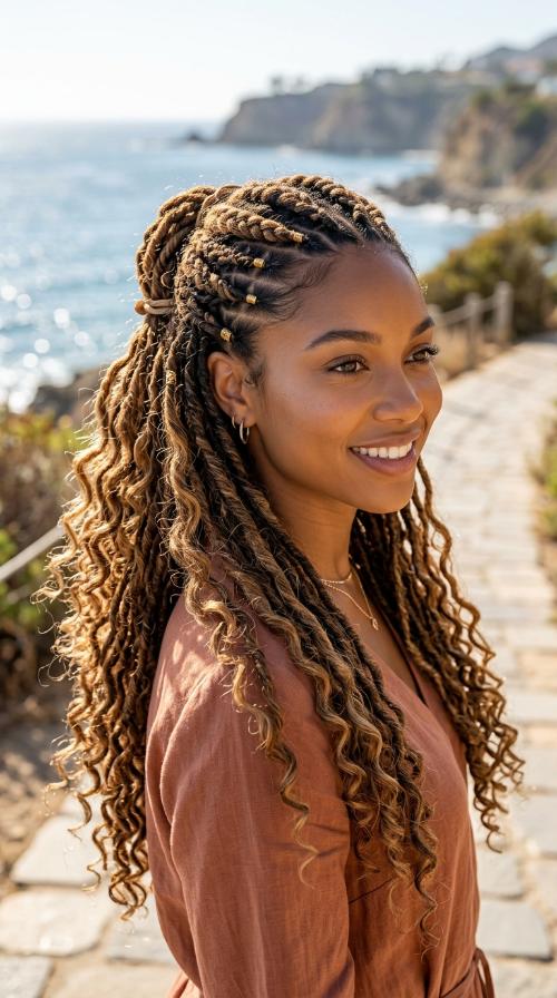 Half-Up Half-Down Sister Locs