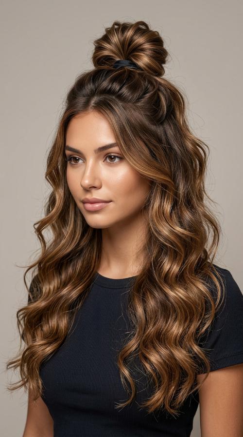 Half-Up Half-Down Top Knot