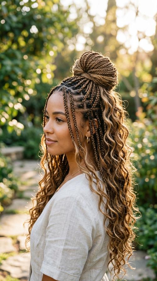 Half-Up High Bun
