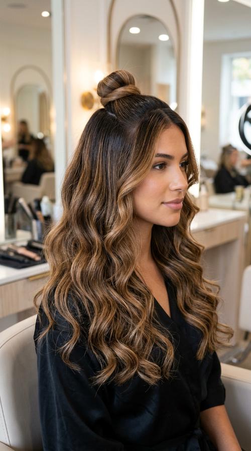 Half-Up Sleek Top Knot