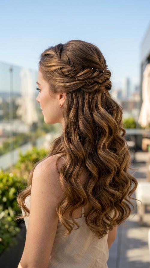 Half-Up Smooth Curls
