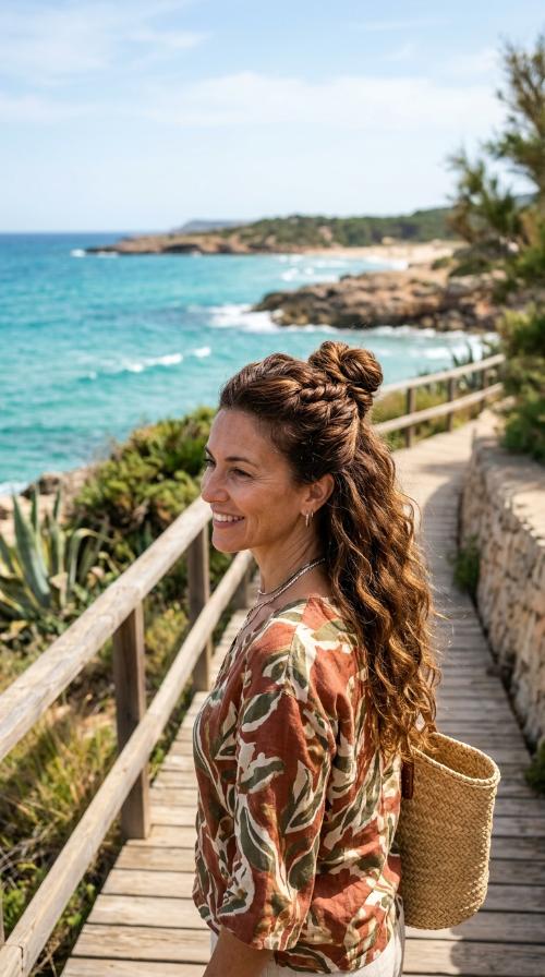 Half-Up Twisted Bun