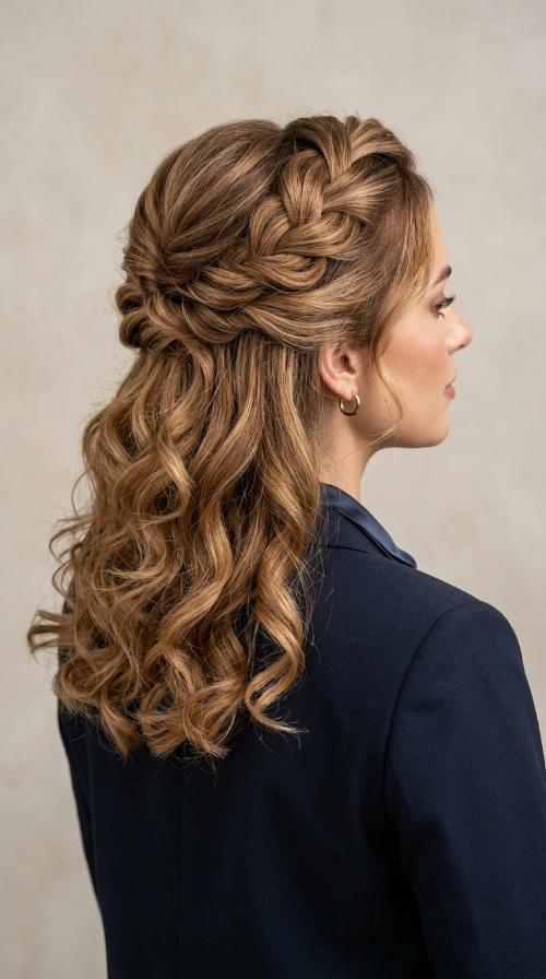 Half-Up Twisted Crown