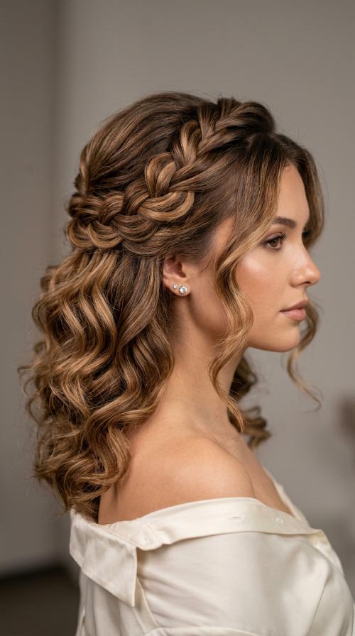 Half-Up Twisted Crown