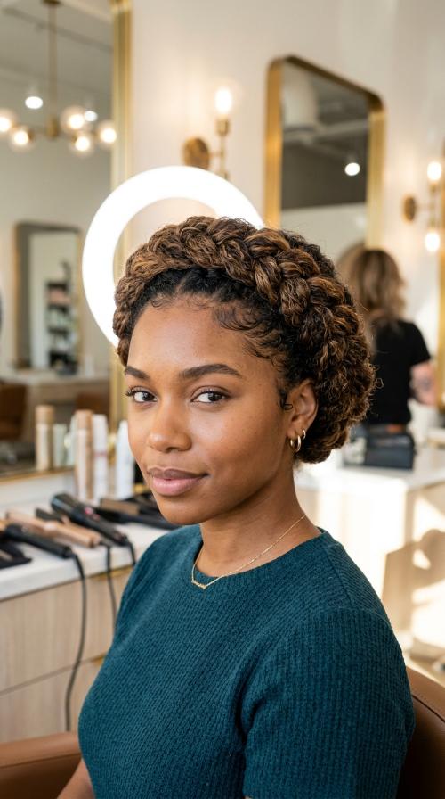 Halo Braid with Tucked Ends