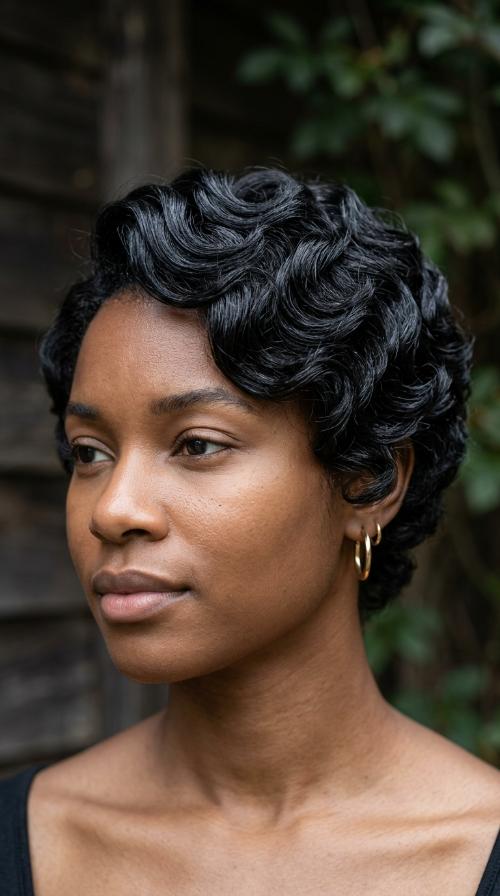 Heat-Free Pixie Finger Waves