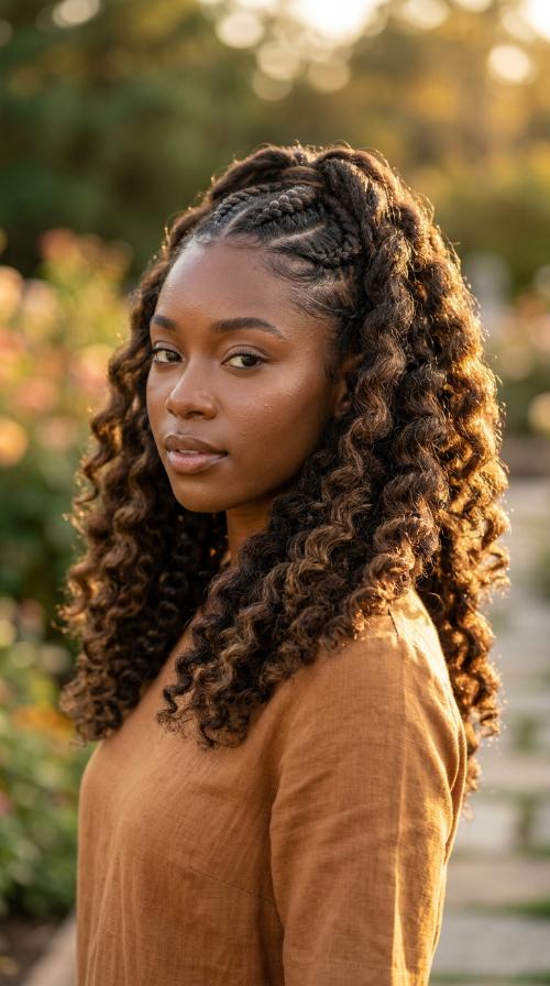 Heatless Silk Press (Braid-Out Style)