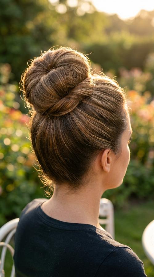 High Ballerina Bun with Mesh