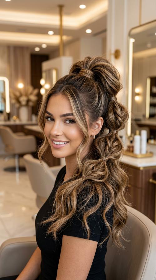 High Bubble Ponytail