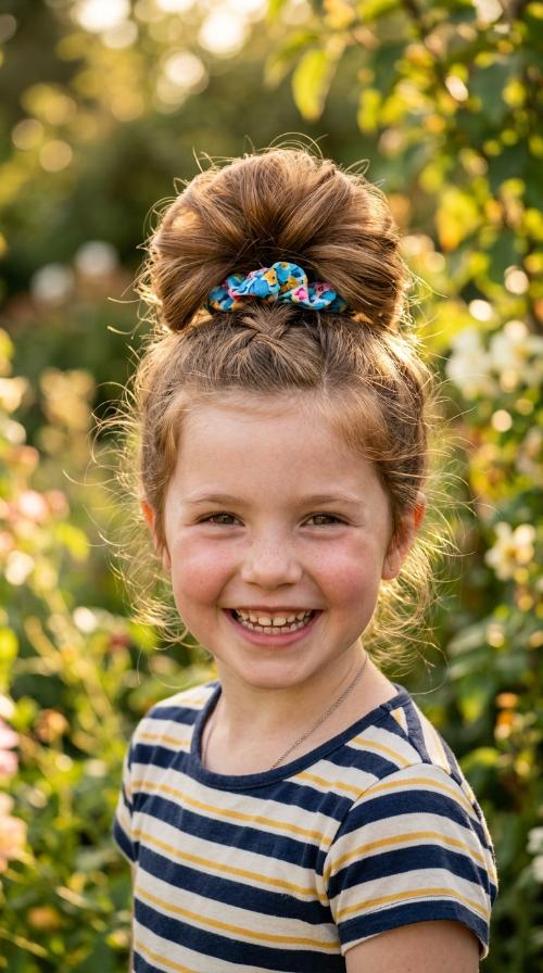 High Bun with Scrunchie