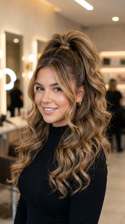 High Ponytail with Volume