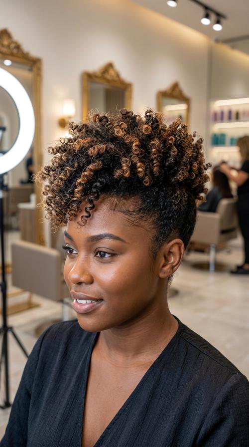 High-Top Fade for Round Faces