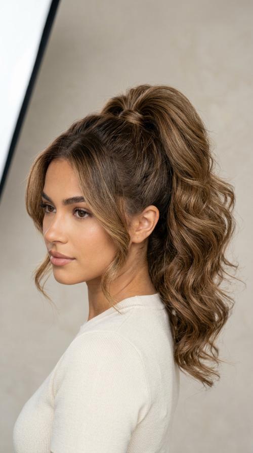 High Voluminous Ponytail