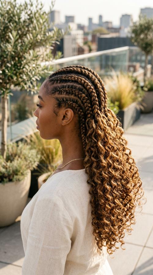 Horizontal Banded Cornrows