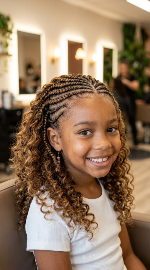 Horizontal Crown Cornrows