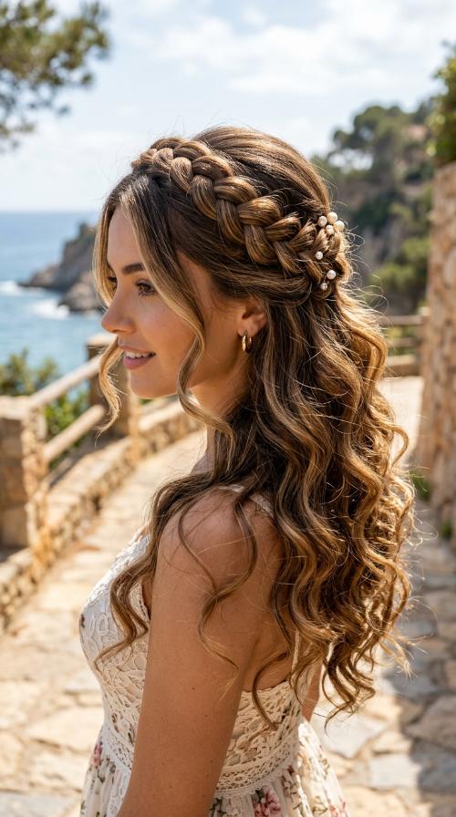 Infinity Braid Half-Up Crown