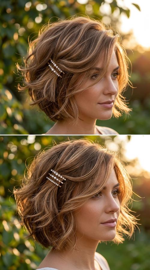Jeweled Bobby Pin Accent