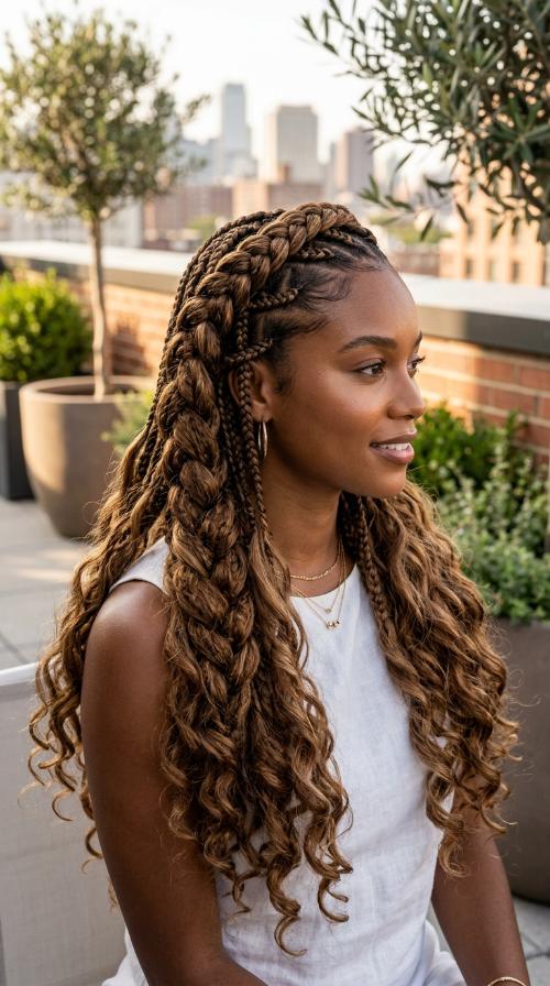 Jumbo Butt-Length Knotless Braids