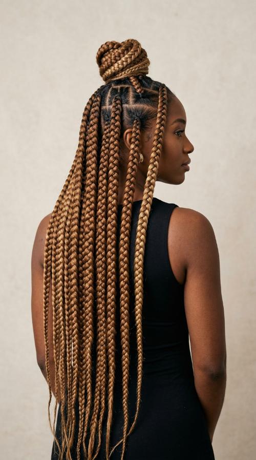 Jumbo Knee-Length Knotless Braids
