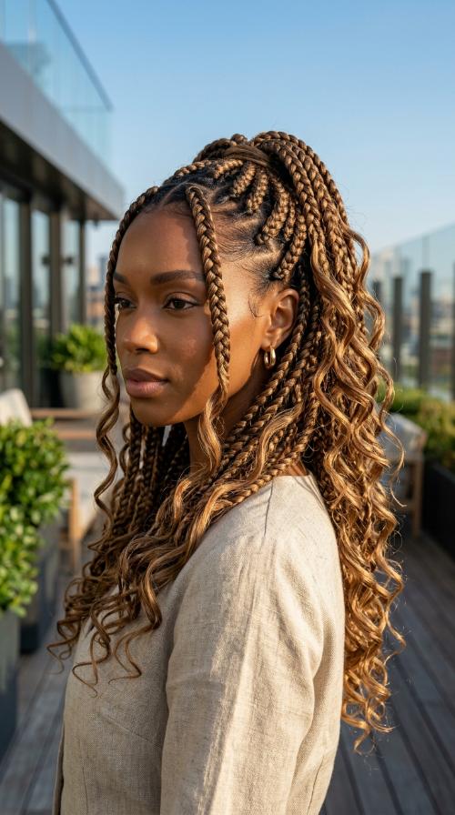 Jumbo Shoulder-Length Knotless Braids
