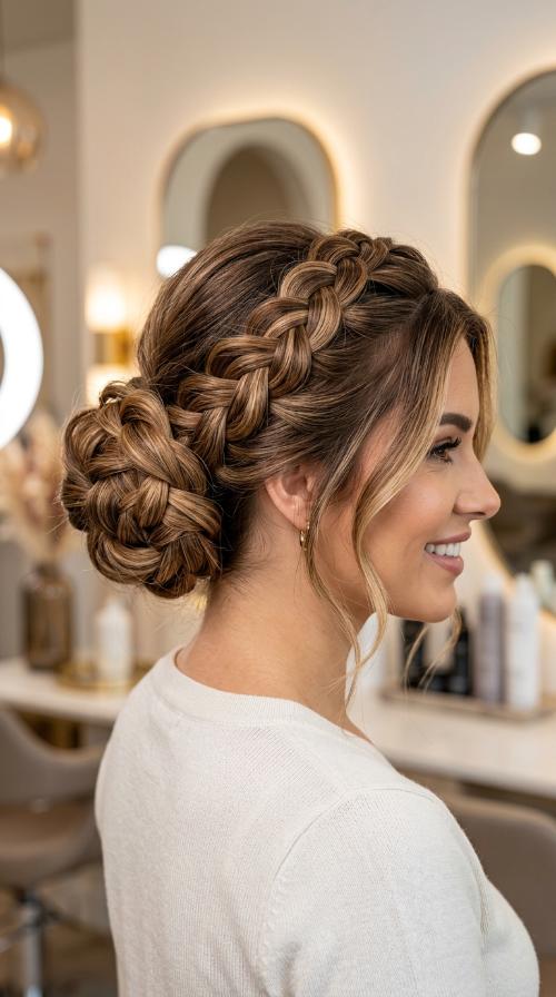 Knotted Braid Bun