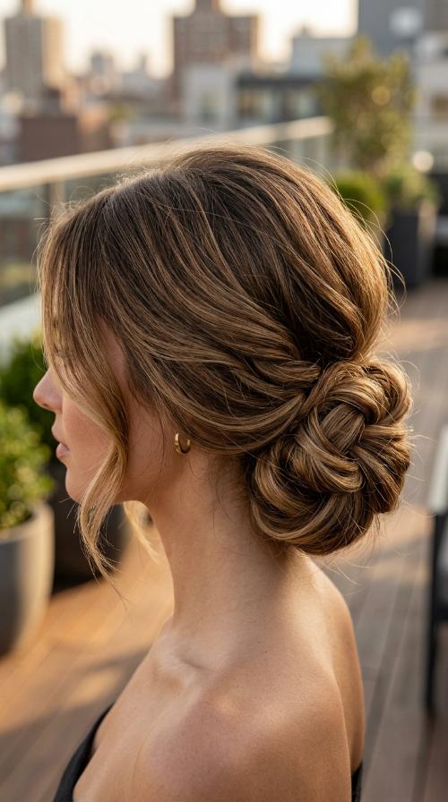 Knotted Low Bun