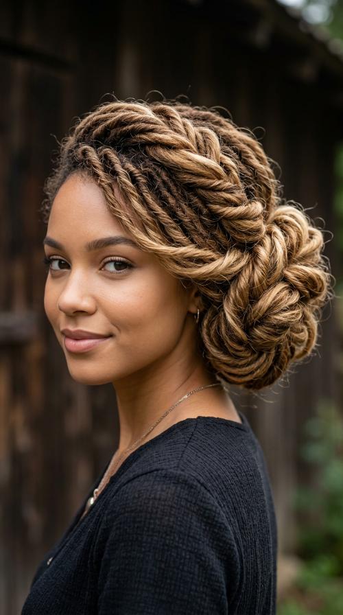 Large Loose Twisted Chignon