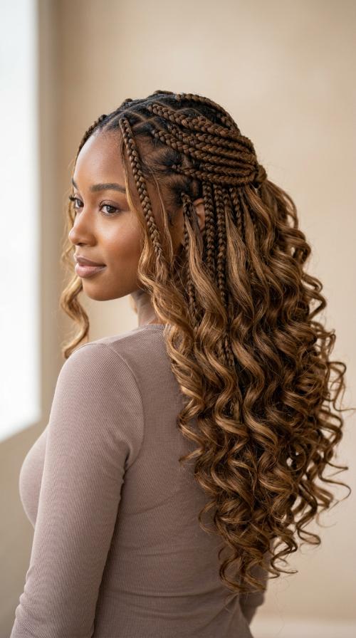 Large Mid-Back Knotless Braids