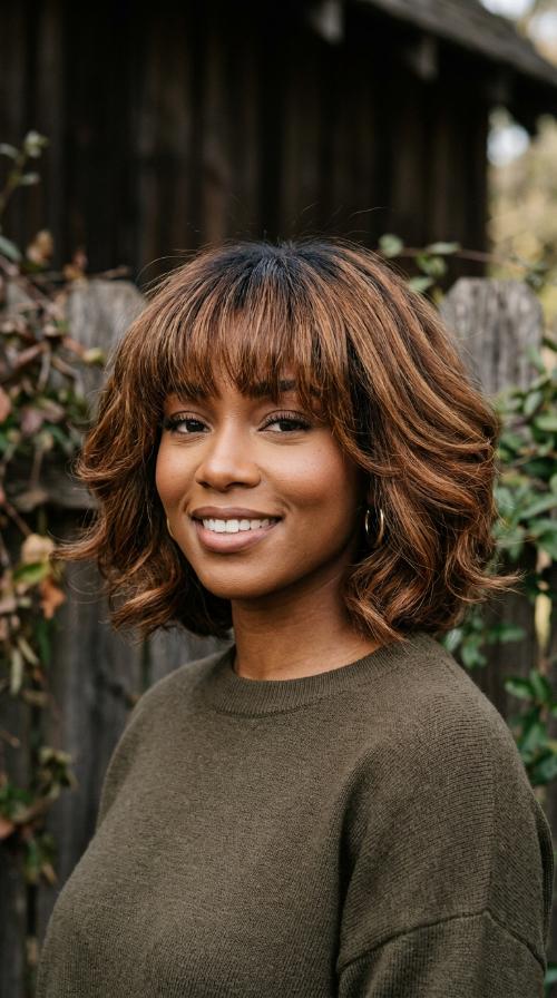 Layered Bob with Bangs