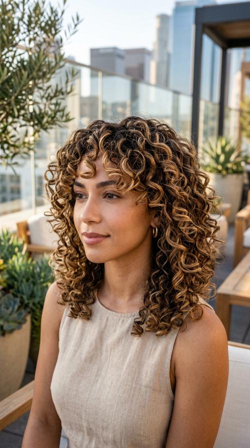 Layered Curly Crop