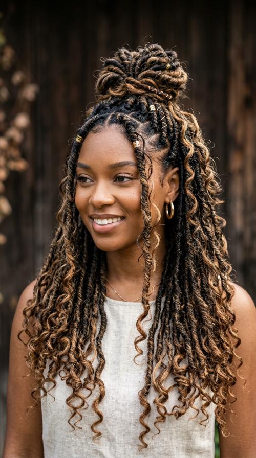 Layered Faux Locs