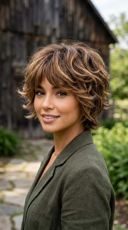 Layered Pixie with Fringe