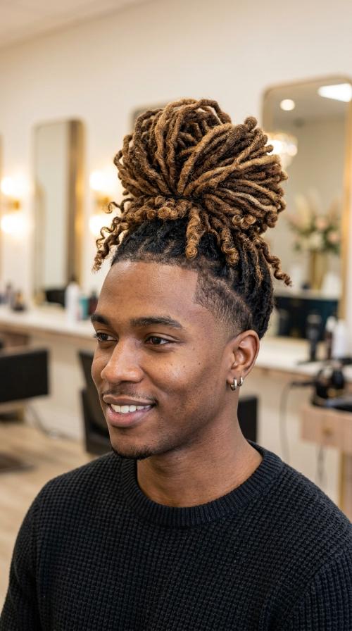 Loc Bun with Undercut