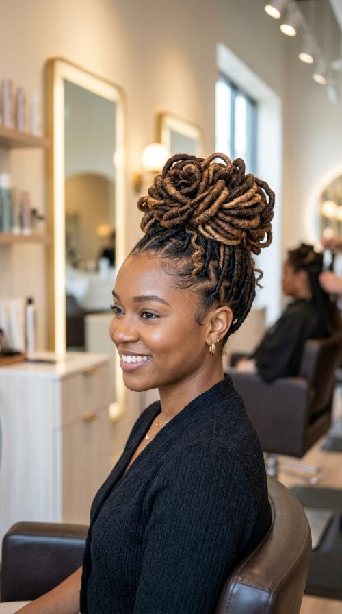 Loc Petal Bun