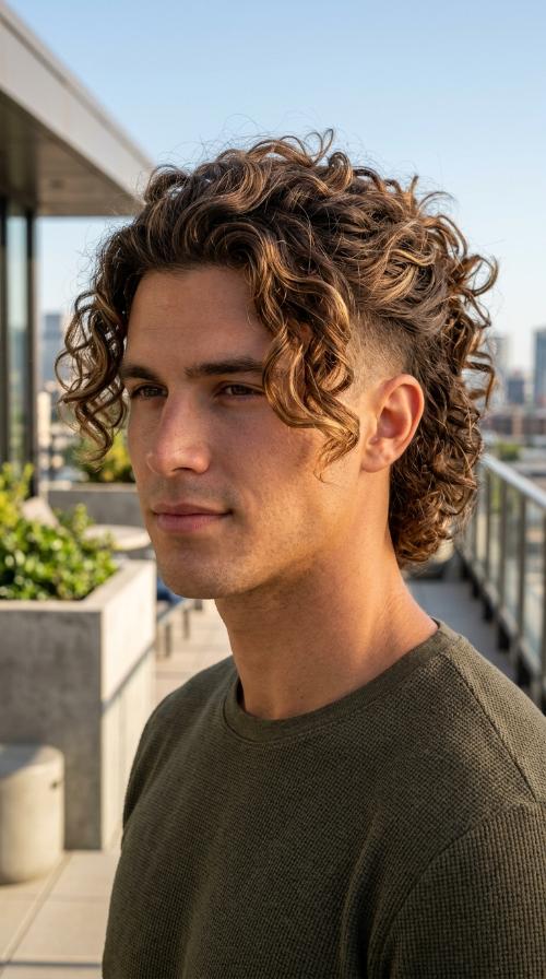 Long Curly Undercut