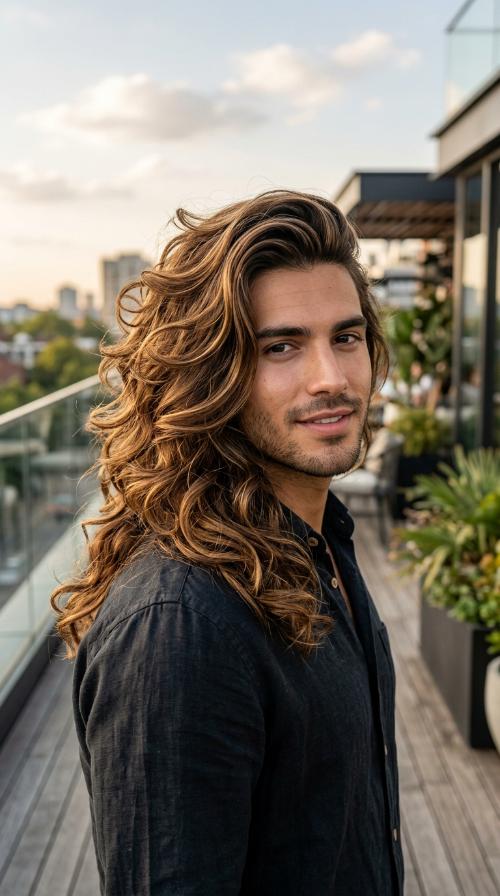 Long Hair with Side Part