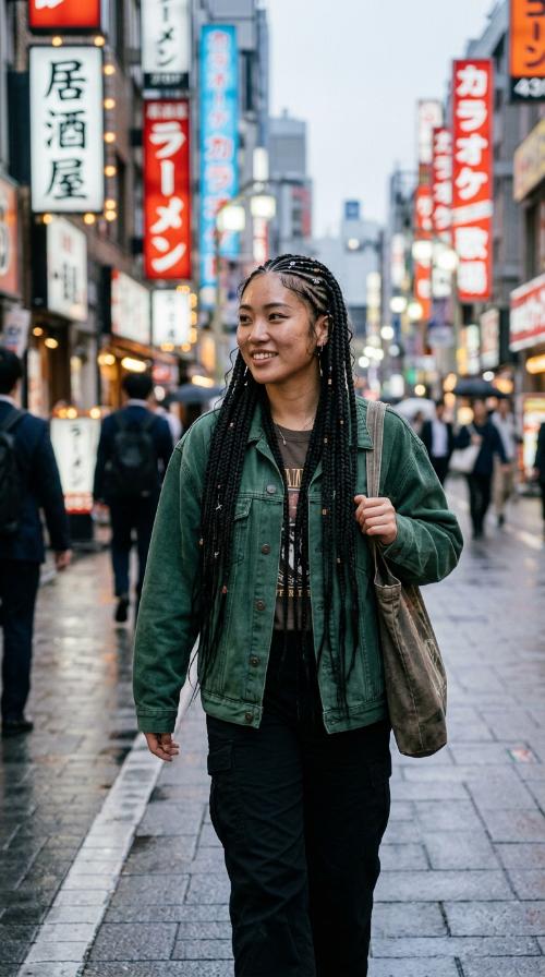 Long Waist-Length Tribal Braids