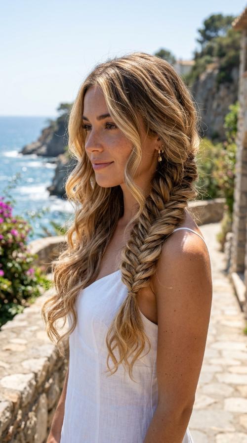 Loose Fishtail Side Braid