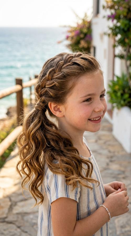 Loose French Braid Pony