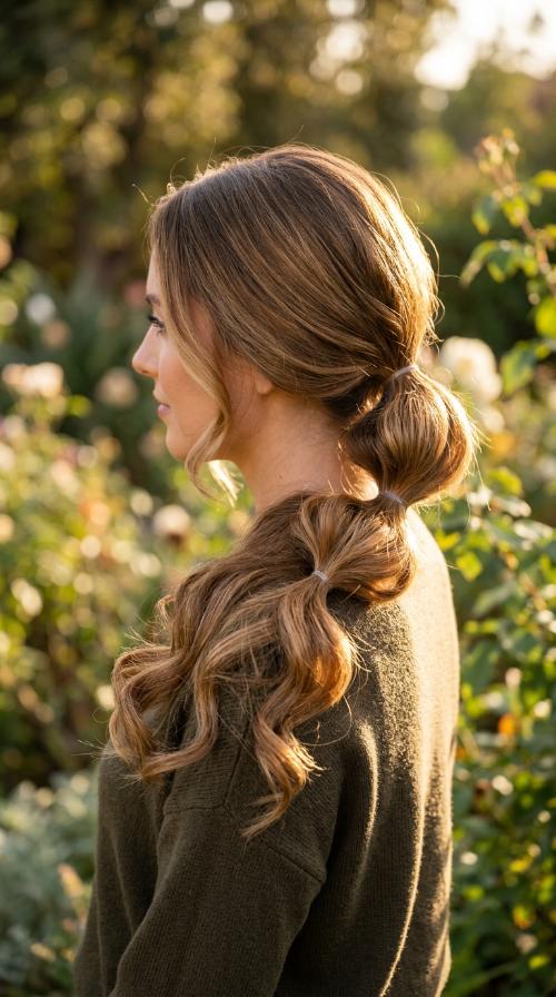 Low Bubble Ponytail