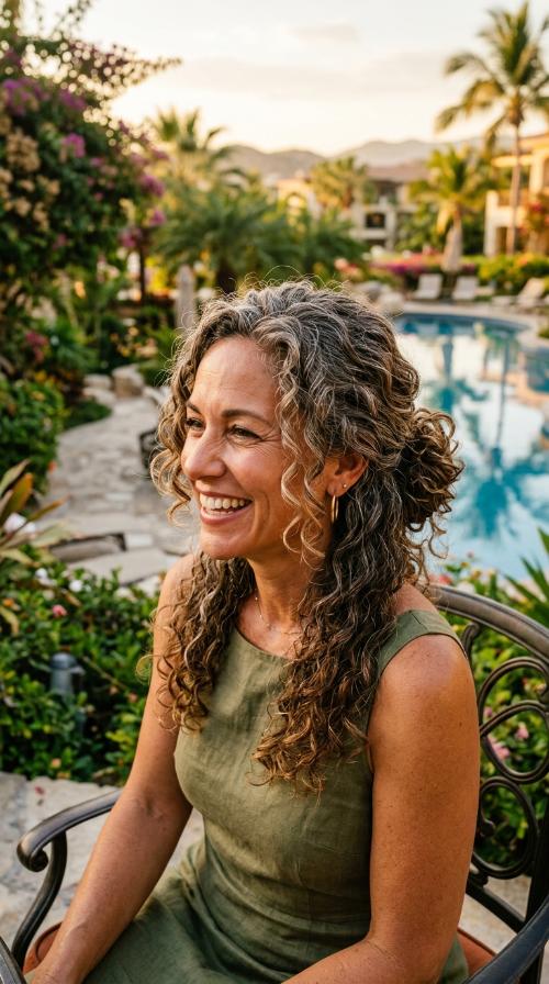 Low Bun with Face-Framing Curls