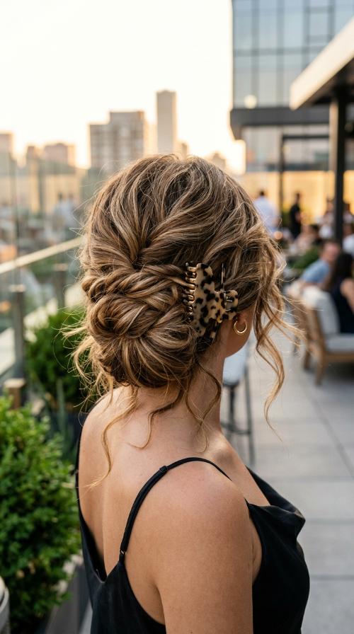 Low Chignon with Claw Clip