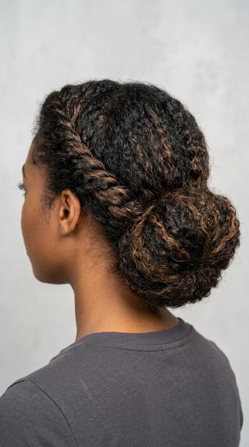 Low Chignon with Twists