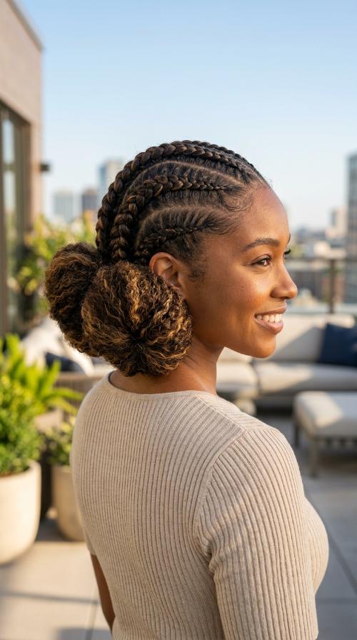 Low Double Buns
