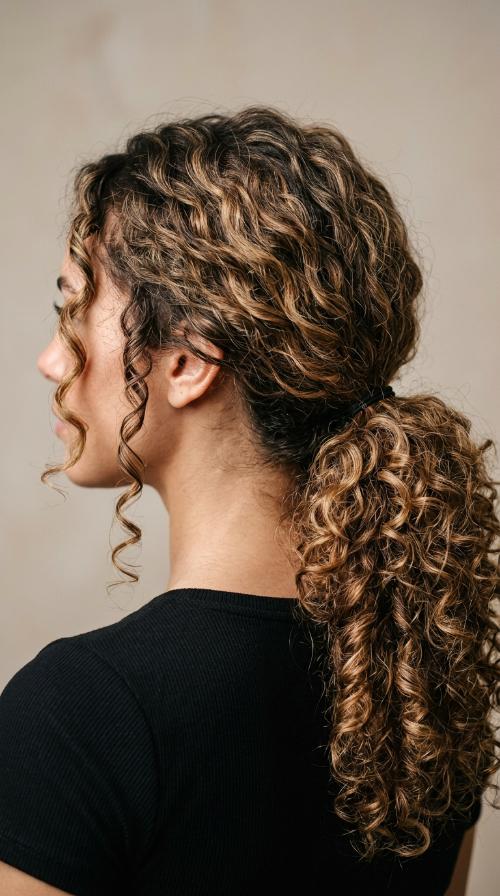 Low Ponytail with Tendrils